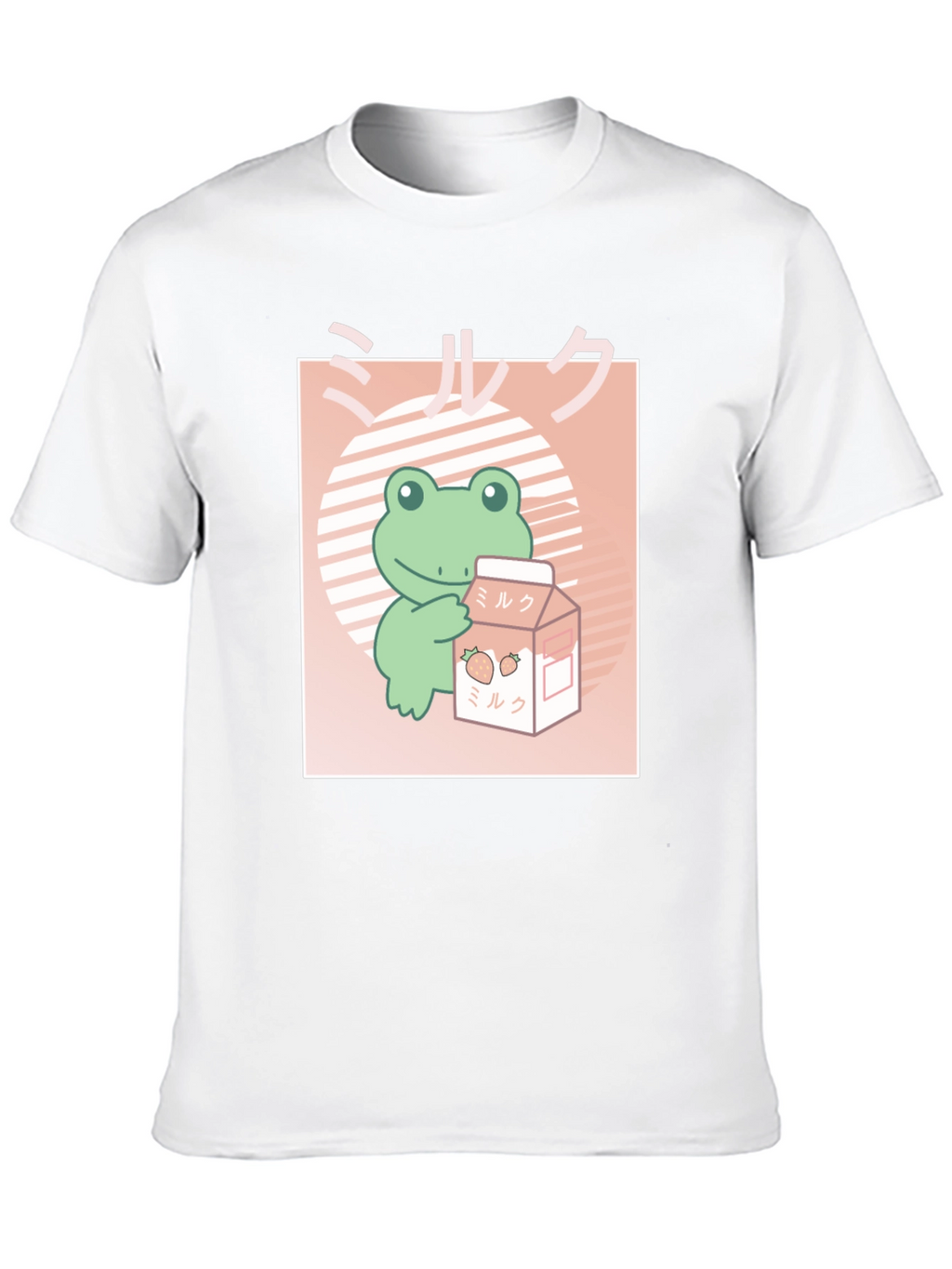 Kawaii Frog Strawberry Milk T-Shirt