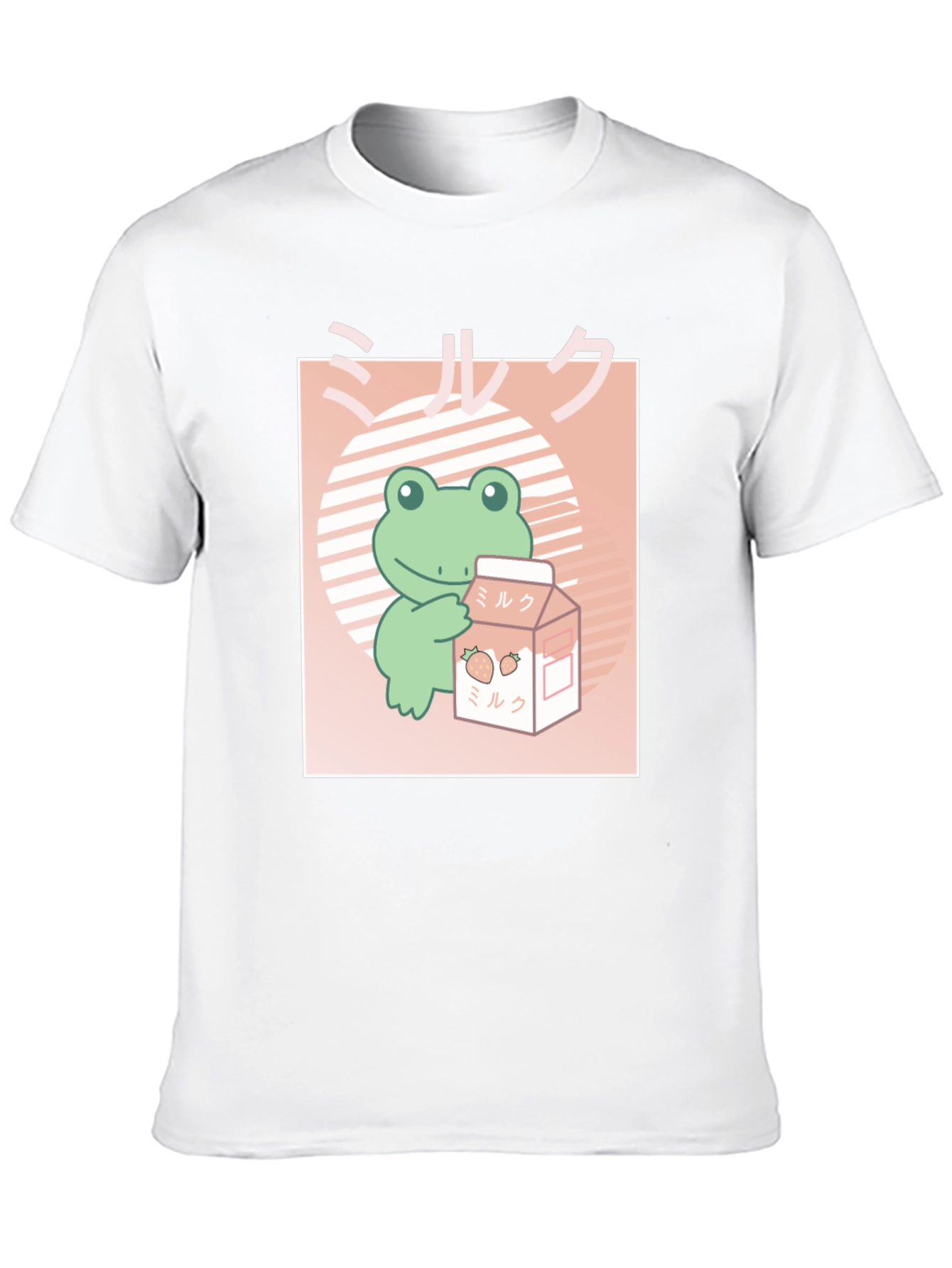Kawaii Frog Strawberry Milk T-Shirt