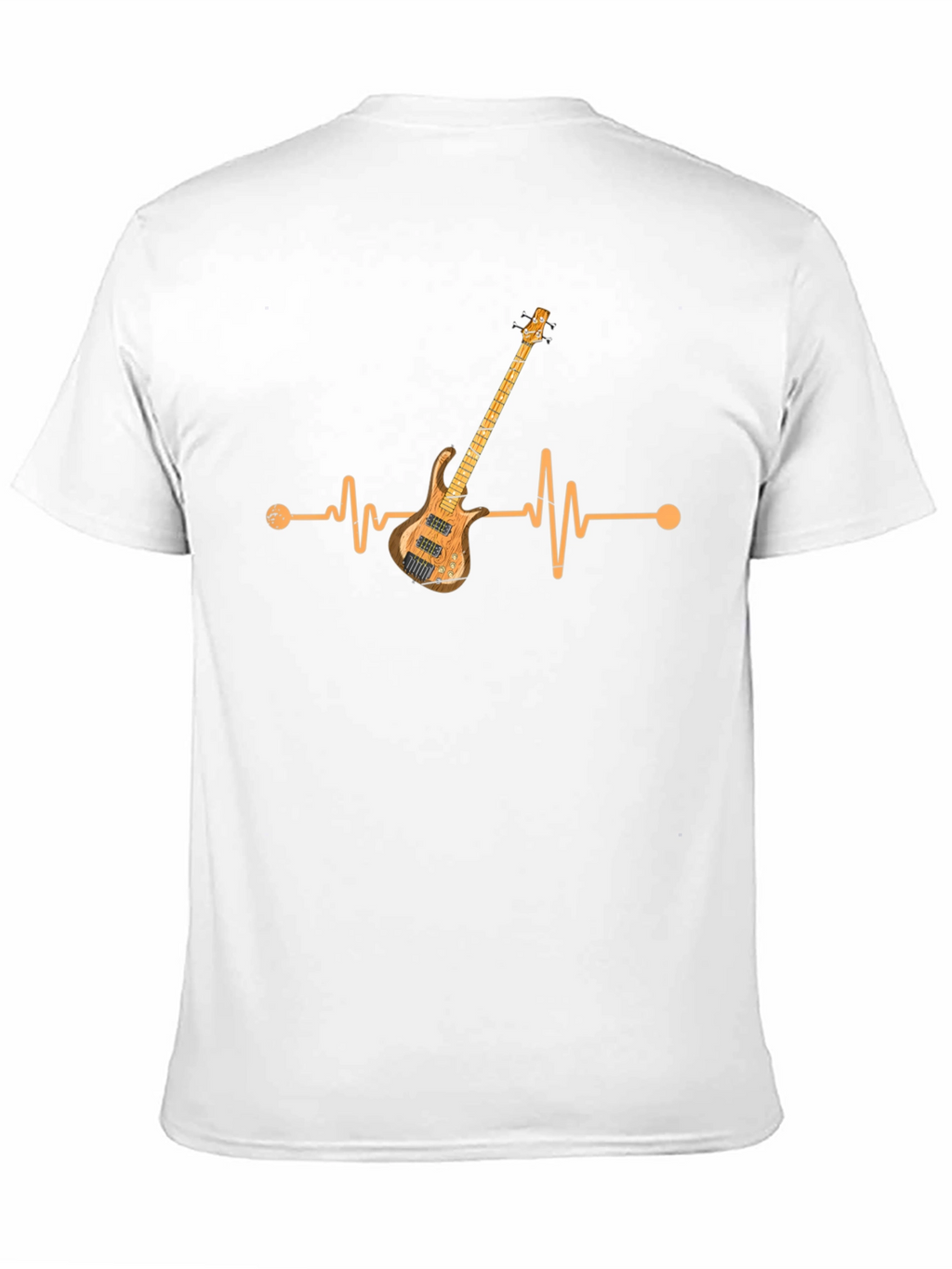 Bass Guitar Heartbeat Graphic T-Shirt