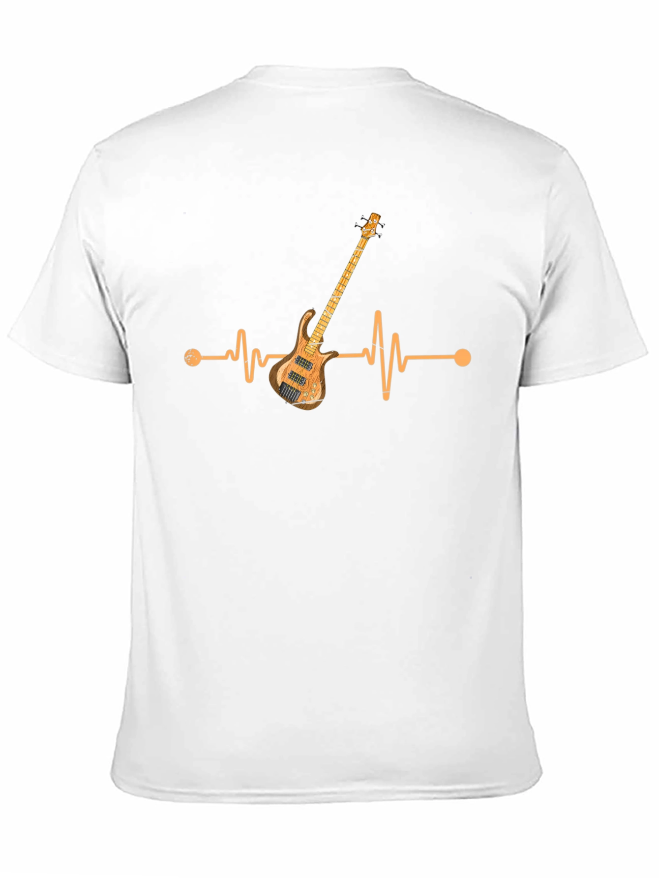 Bass Guitar Heartbeat Graphic T-Shirt