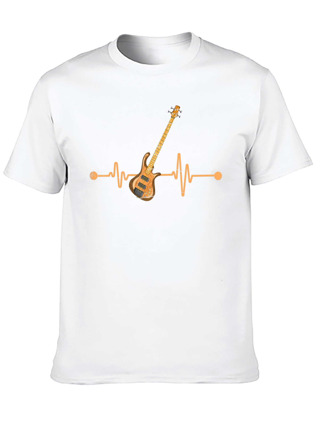 Bass Guitar Heartbeat Graphic T-Shirt
