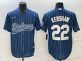 Men's Los Angeles Dodgers Clayton Kershaw #22 Blue Player Jerseys Joint Edition