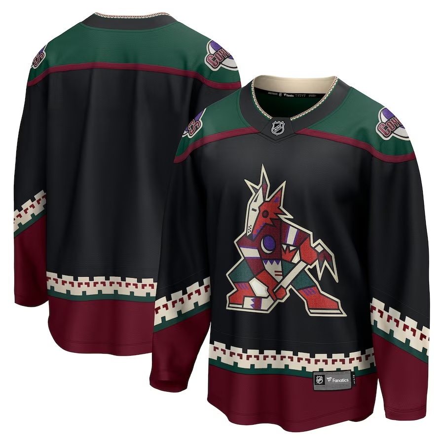 Men's Arizona Coyotes Black Home Breakaway Blank Jerseys