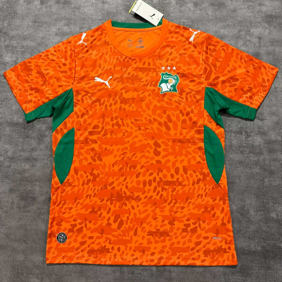 2026/27 Ivory Coast Home Orange Fans Soccer Jersey Front