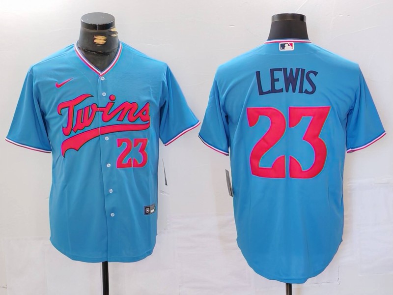 Men's Minnesota Twins Royce Lewis #23 Blue Replica Player Jerseys