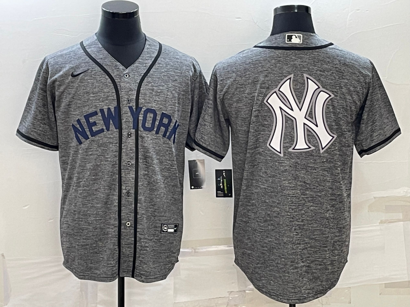 Men's New York Yankees Gray Authentic Player Jerseys