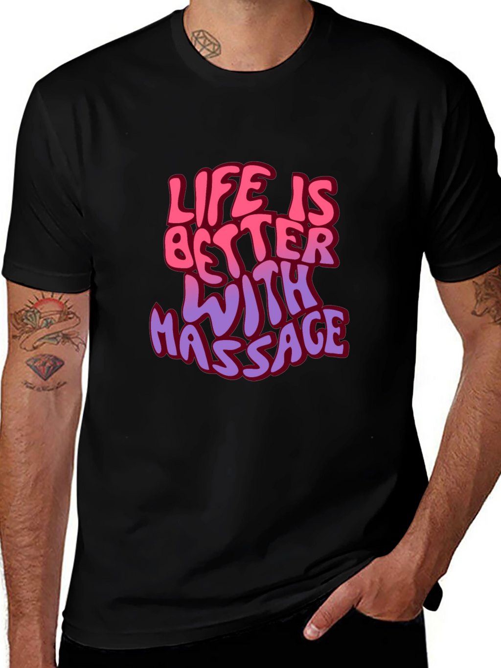 Life is Better with Massage Graphic T-Shirt