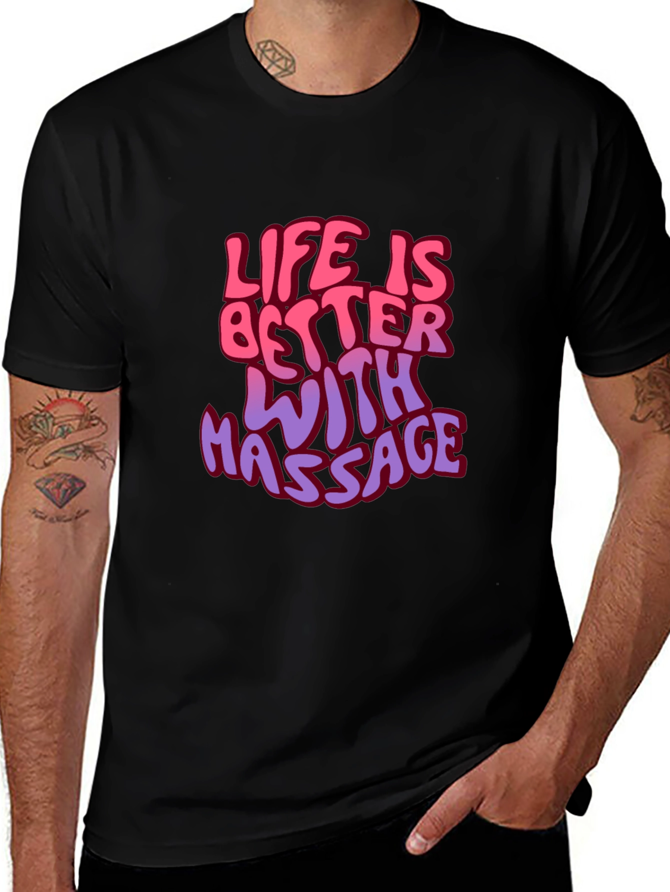 Life is Better with Massage Graphic T-Shirt