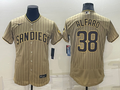 Men's San Diego Padres Jorge Alfaro #38 Khaki Stitched Jerseys