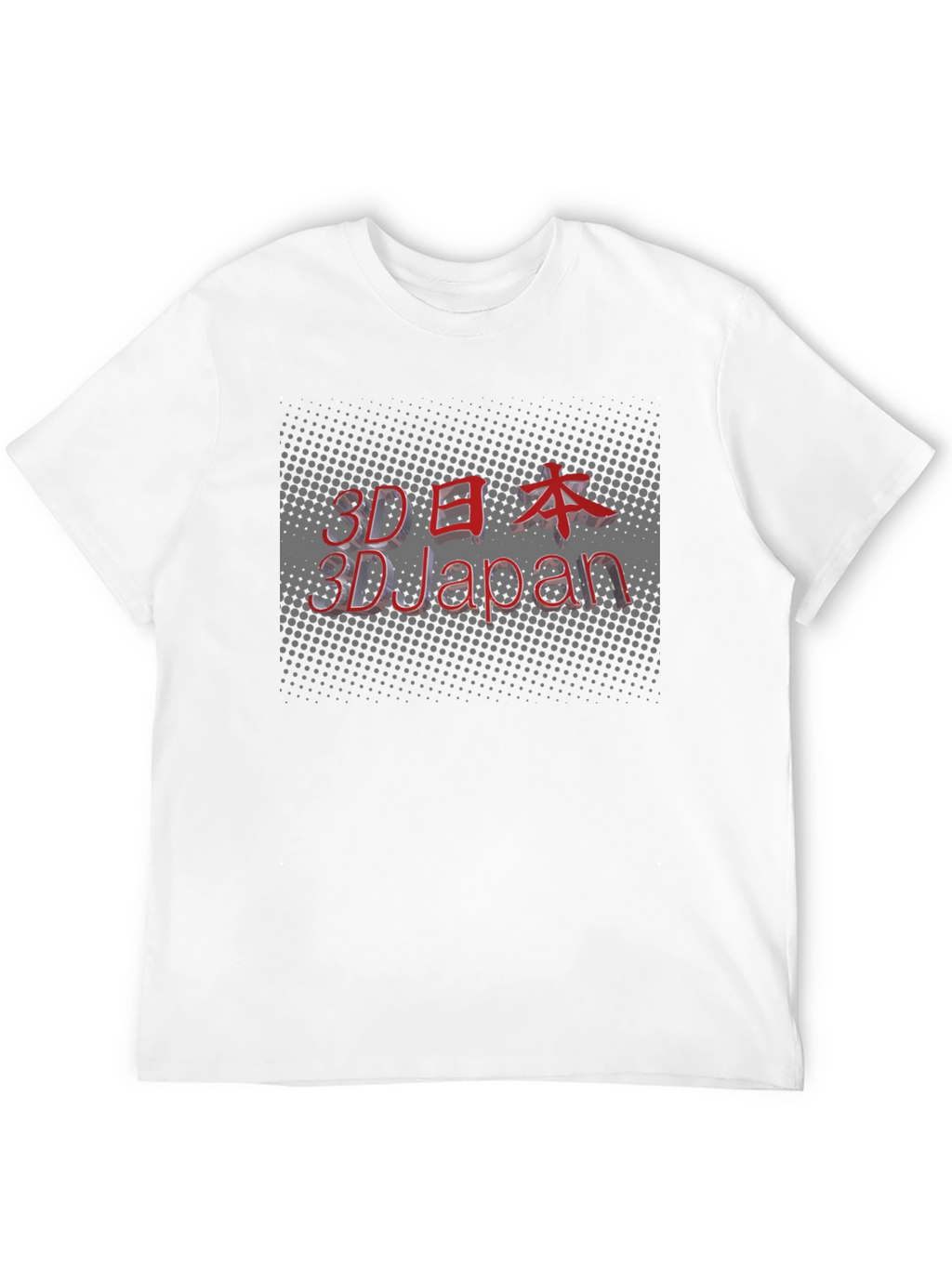 3D Japan Graphic Black T-Shirt