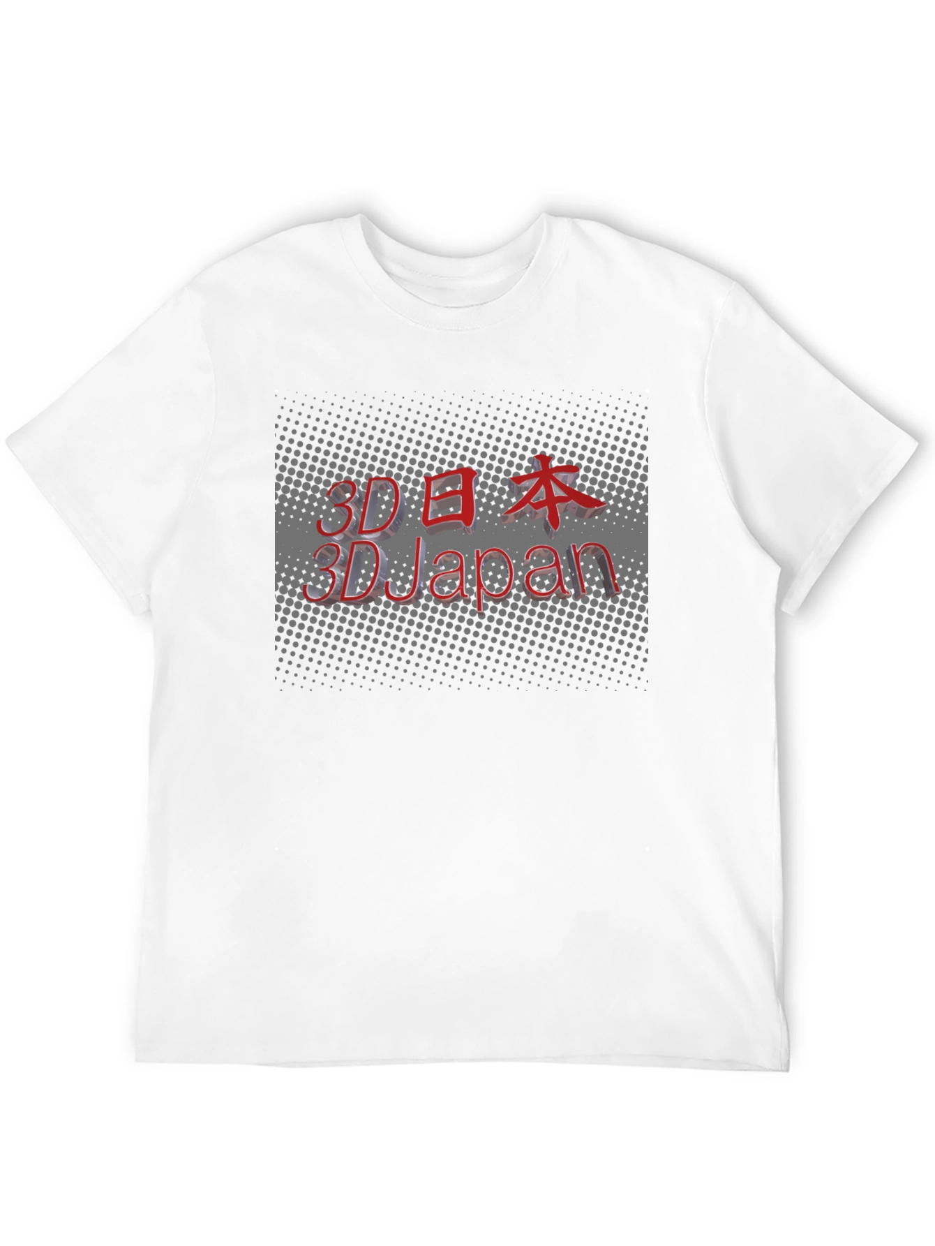 3D Japan Graphic Black T-Shirt