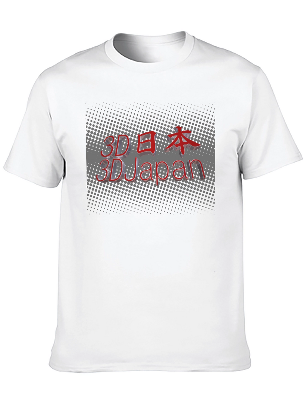 3D Japan Graphic Black T-Shirt