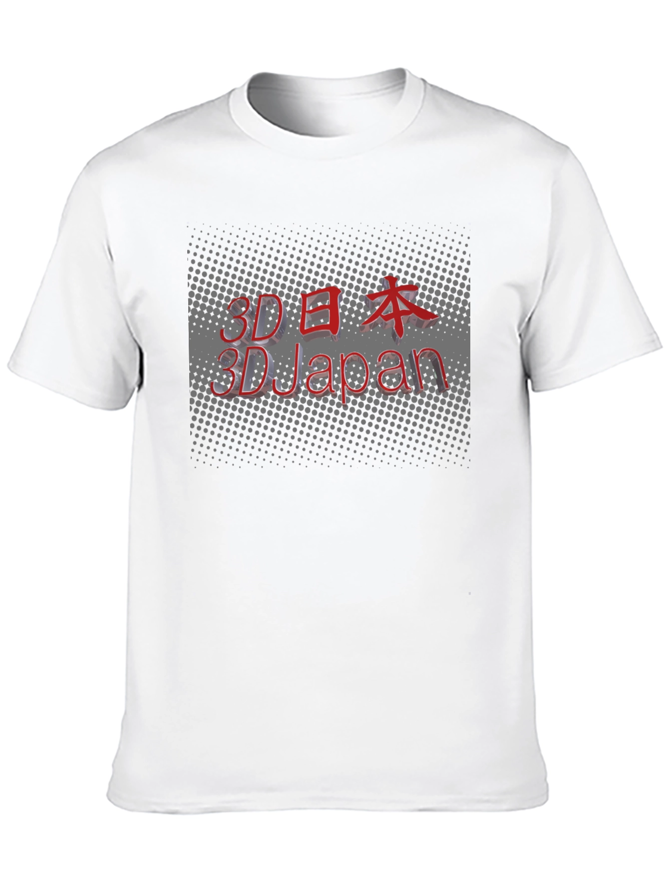 3D Japan Graphic Black T-Shirt