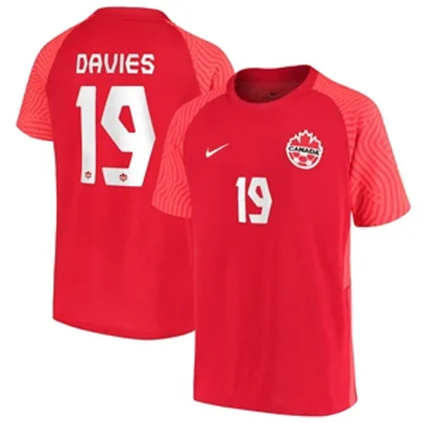 1998 Canada Home Red Retro Soccer Jersey Detail 2