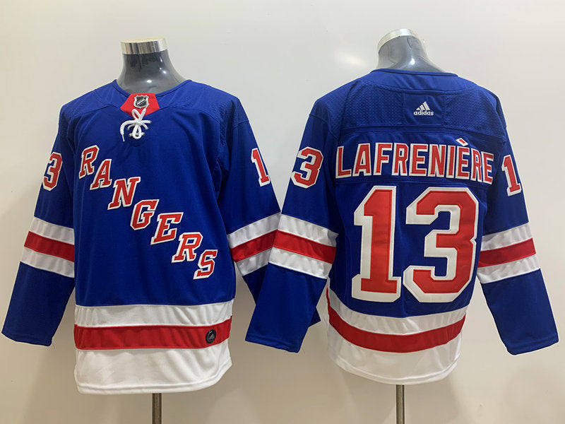 Men's New York Rangers Alexis Lafreniere #13 Blue Player Game Jerseys
