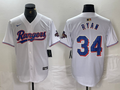 Men's Texas Rangers Nolan Ryan #34 White 2024 Gold Collection Limited Player Jerseys