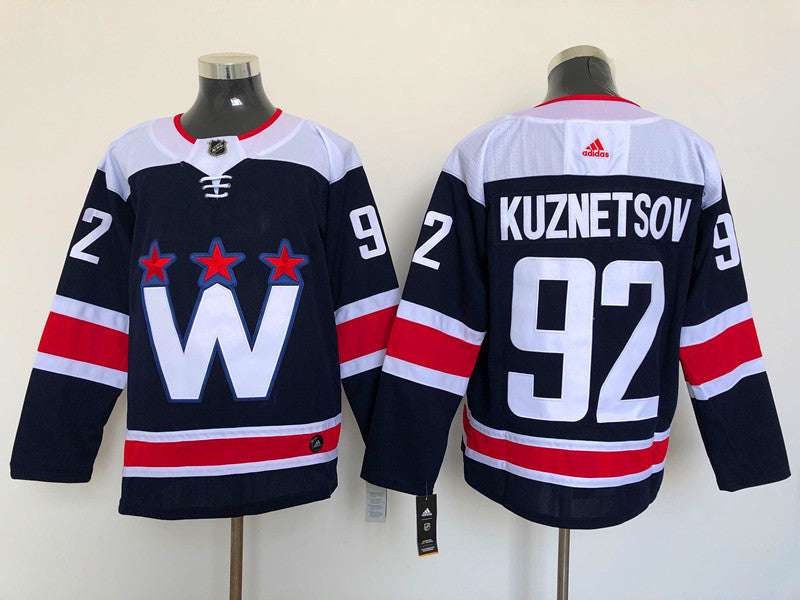 Men's Washington Capitals Evgeny Kuznetsov #92 Navy Home Breakaway Player Jerseys