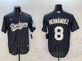 Men's Los Angeles Dodgers Enrique Hernandez #8 Black Alternate Limited Player Jerseys