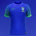 2022/23 Brazil Away 1:1 Quality Blue Fans Soccer Jersey Front