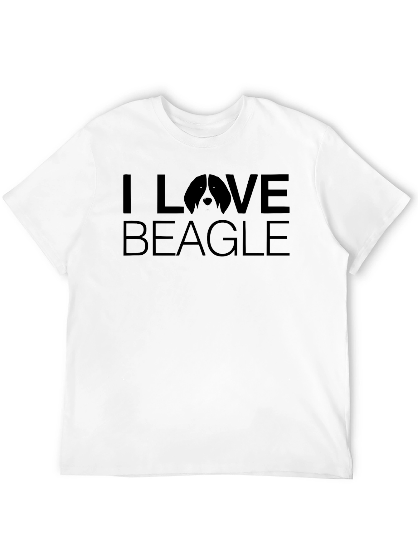 I Love Beagle Black Graphic Tee