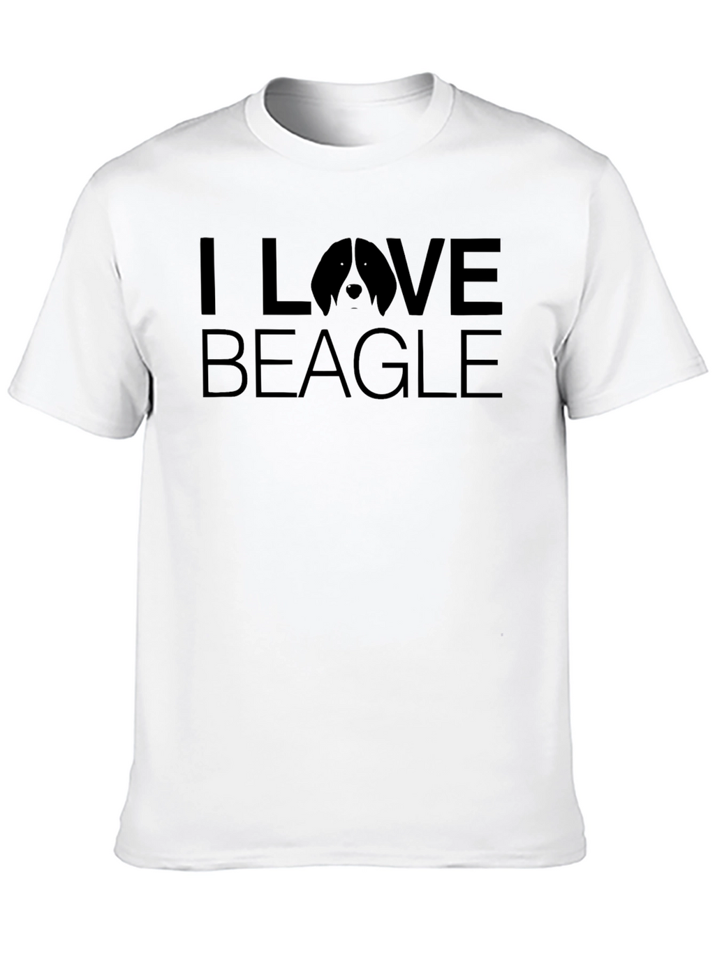 I Love Beagle Black Graphic Tee
