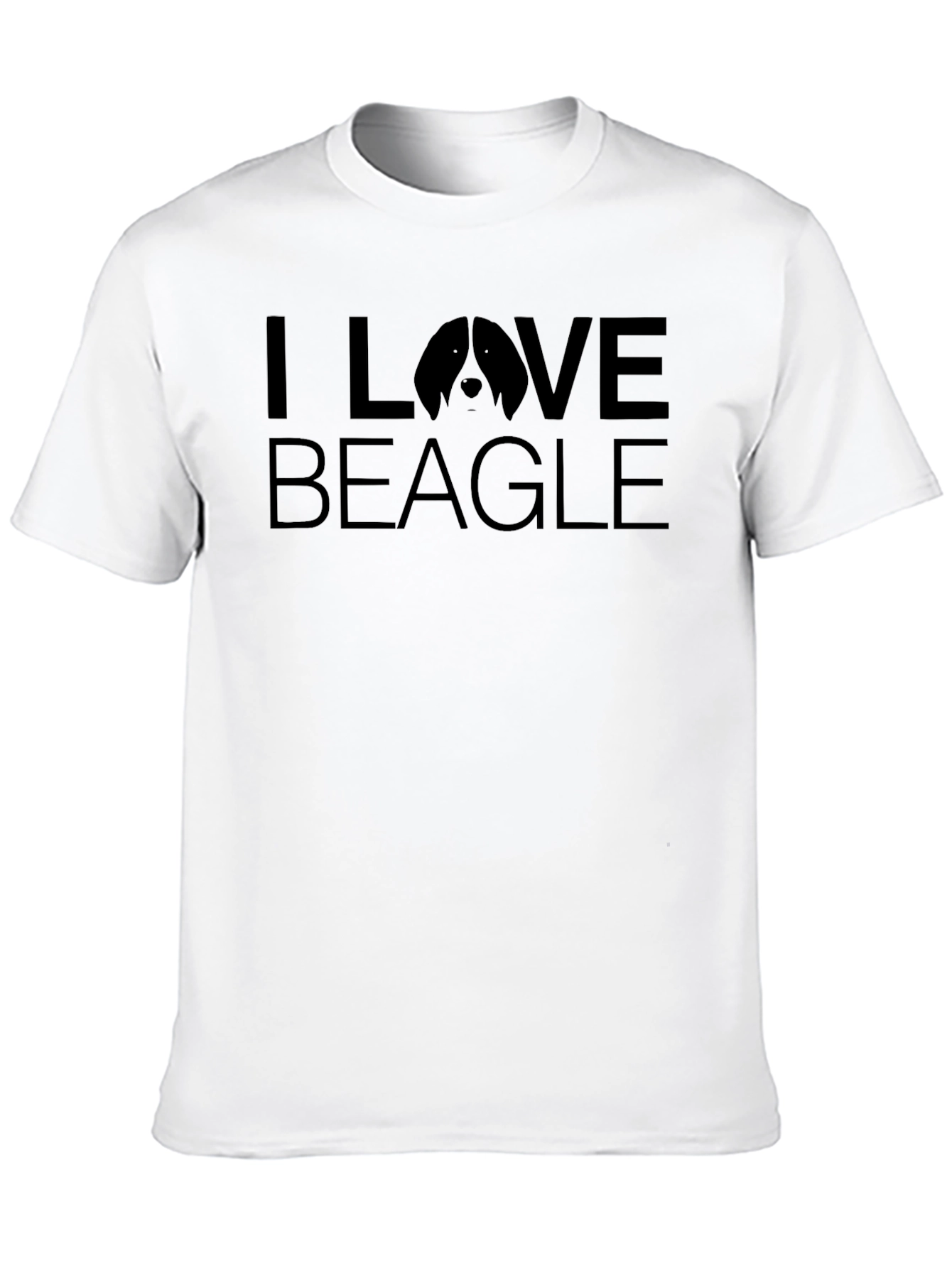 I Love Beagle Black Graphic Tee