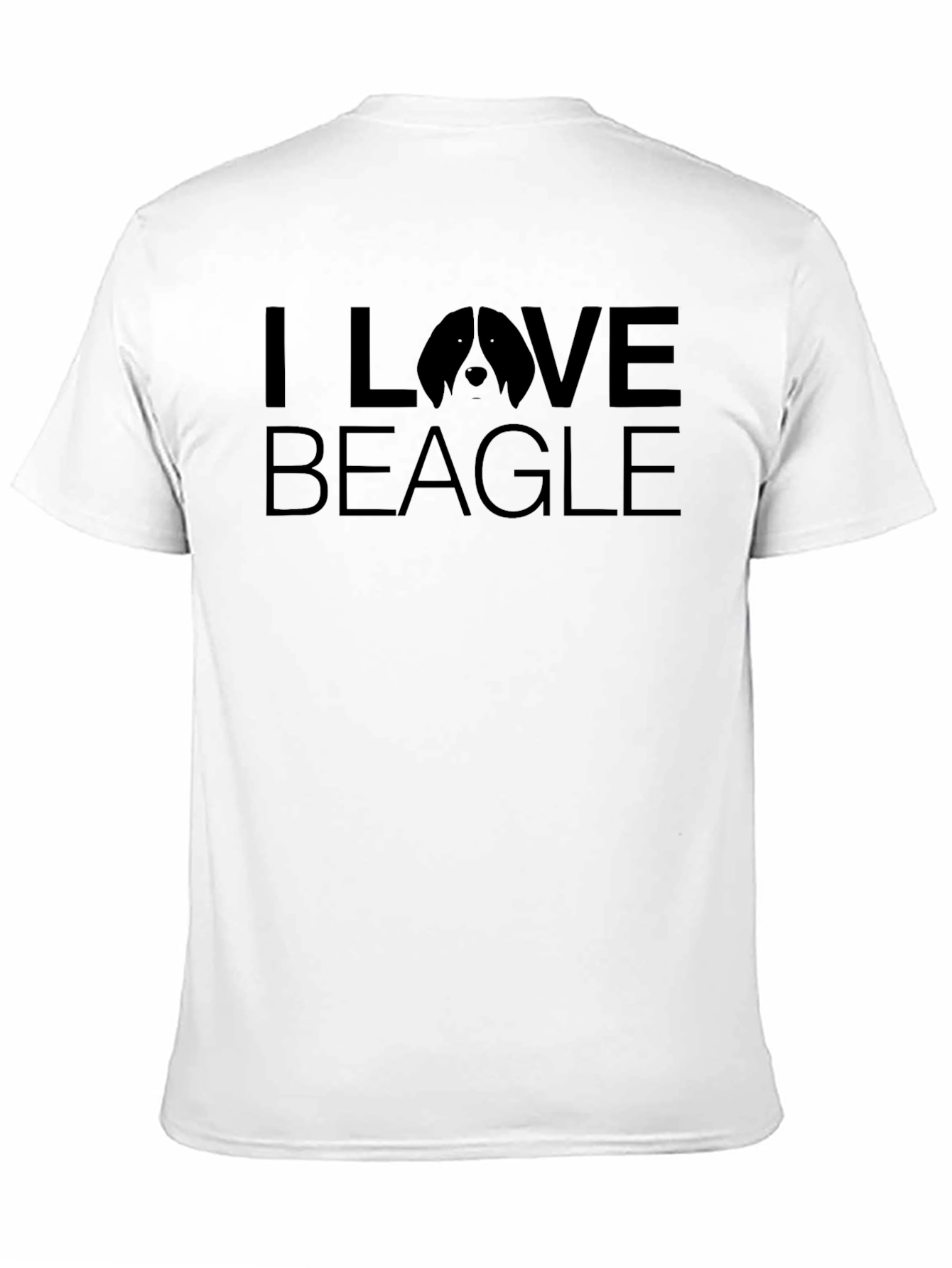 I Love Beagle Black Graphic Tee