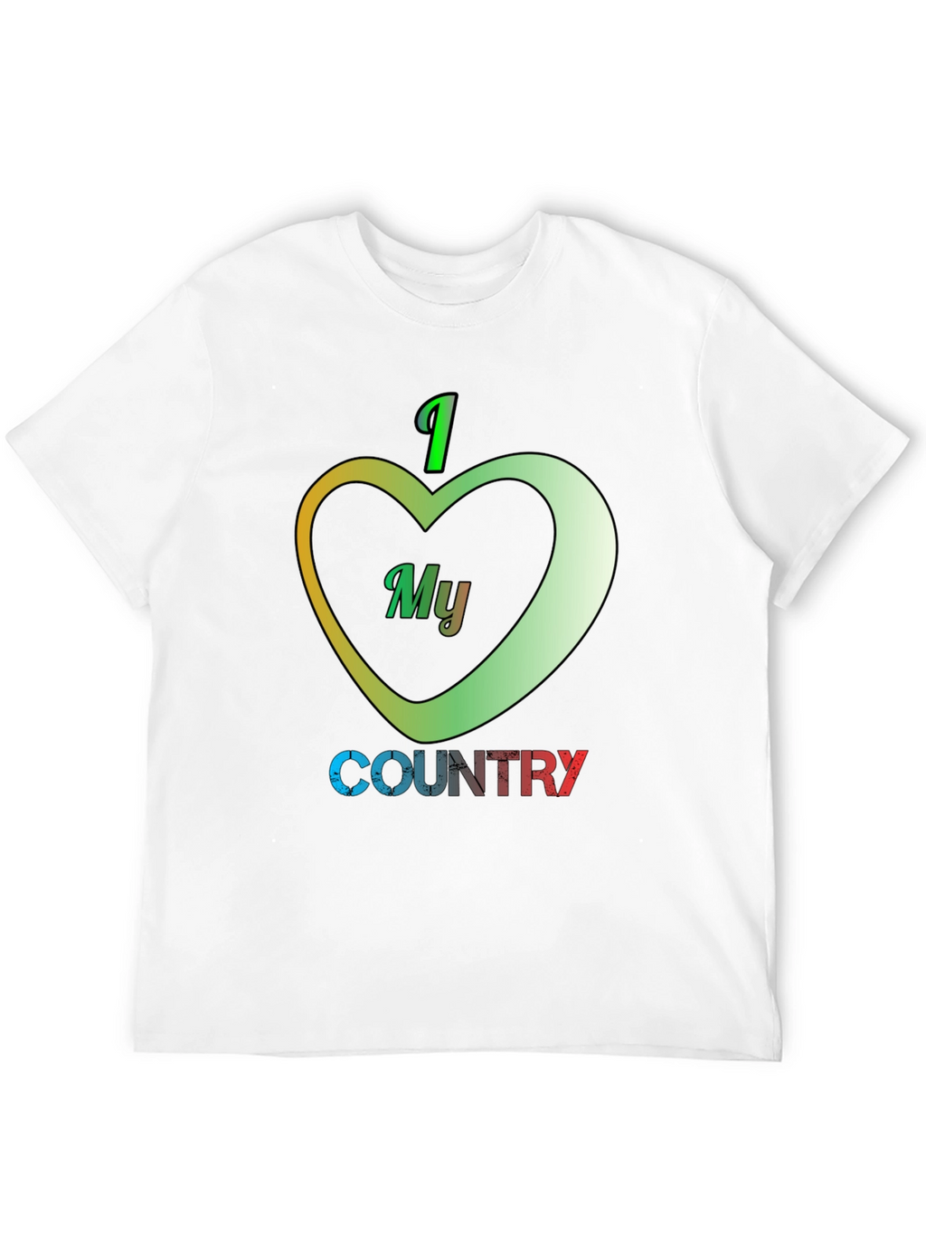 I Love My Country T-Shirt Patriotic Design