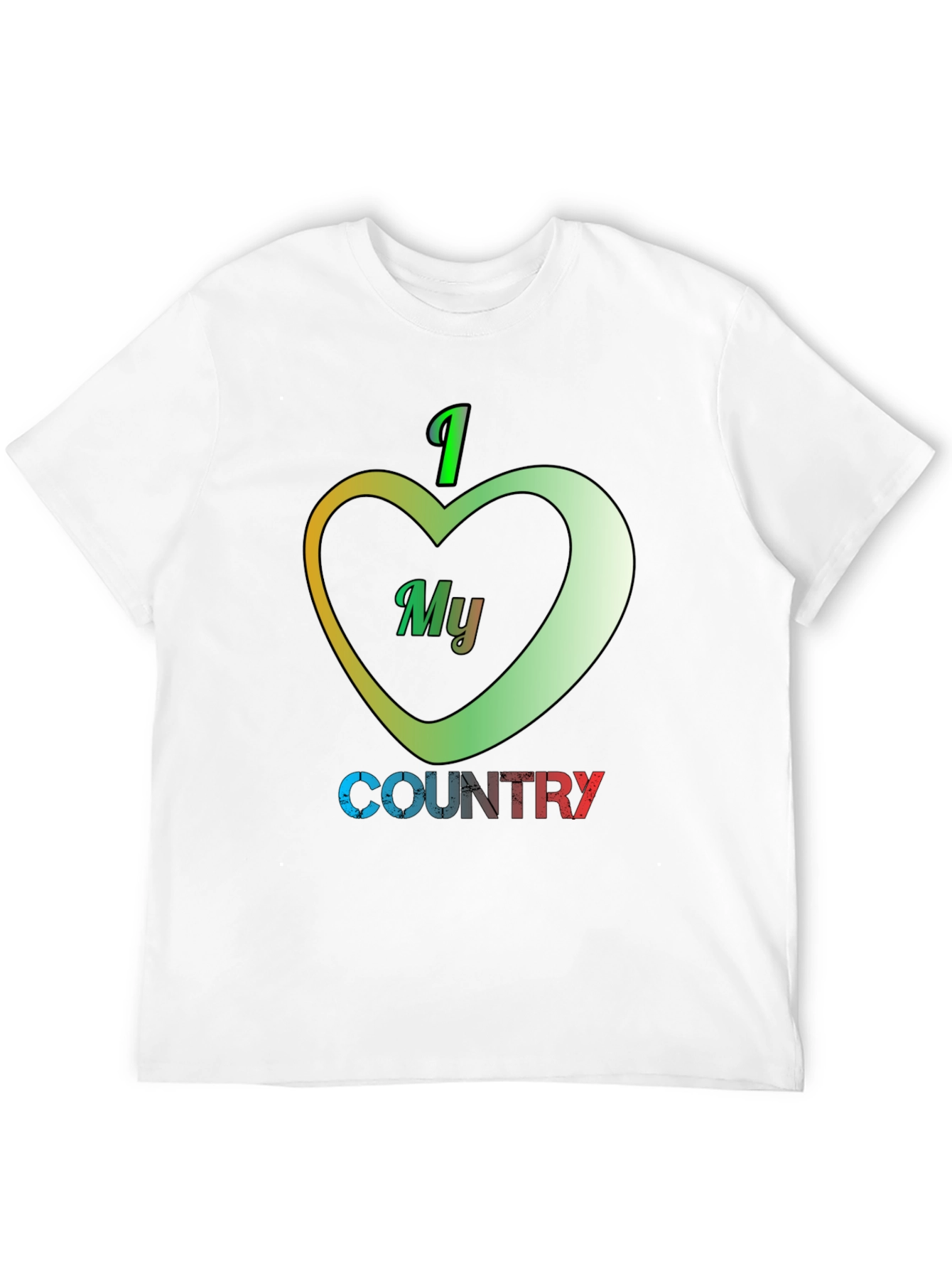 I Love My Country T-Shirt Patriotic Design