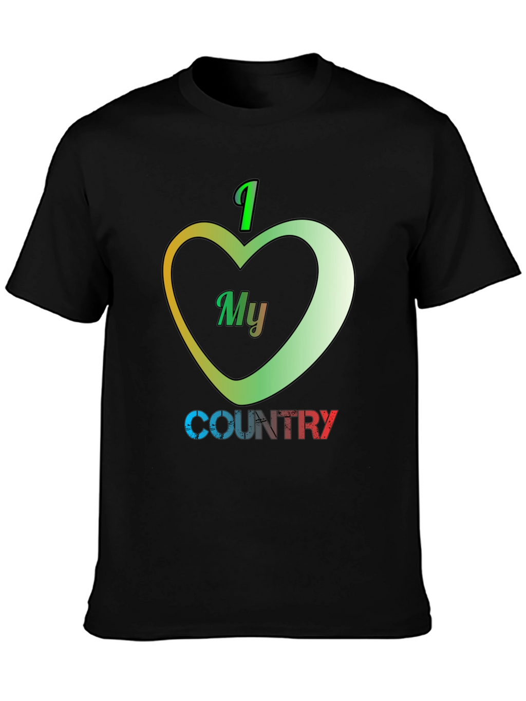 I Love My Country T-Shirt Patriotic Design