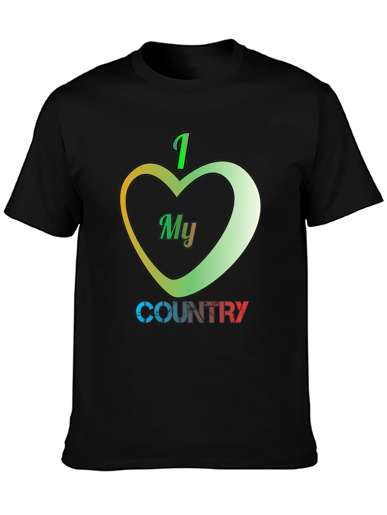 I Love My Country T-Shirt Patriotic Design