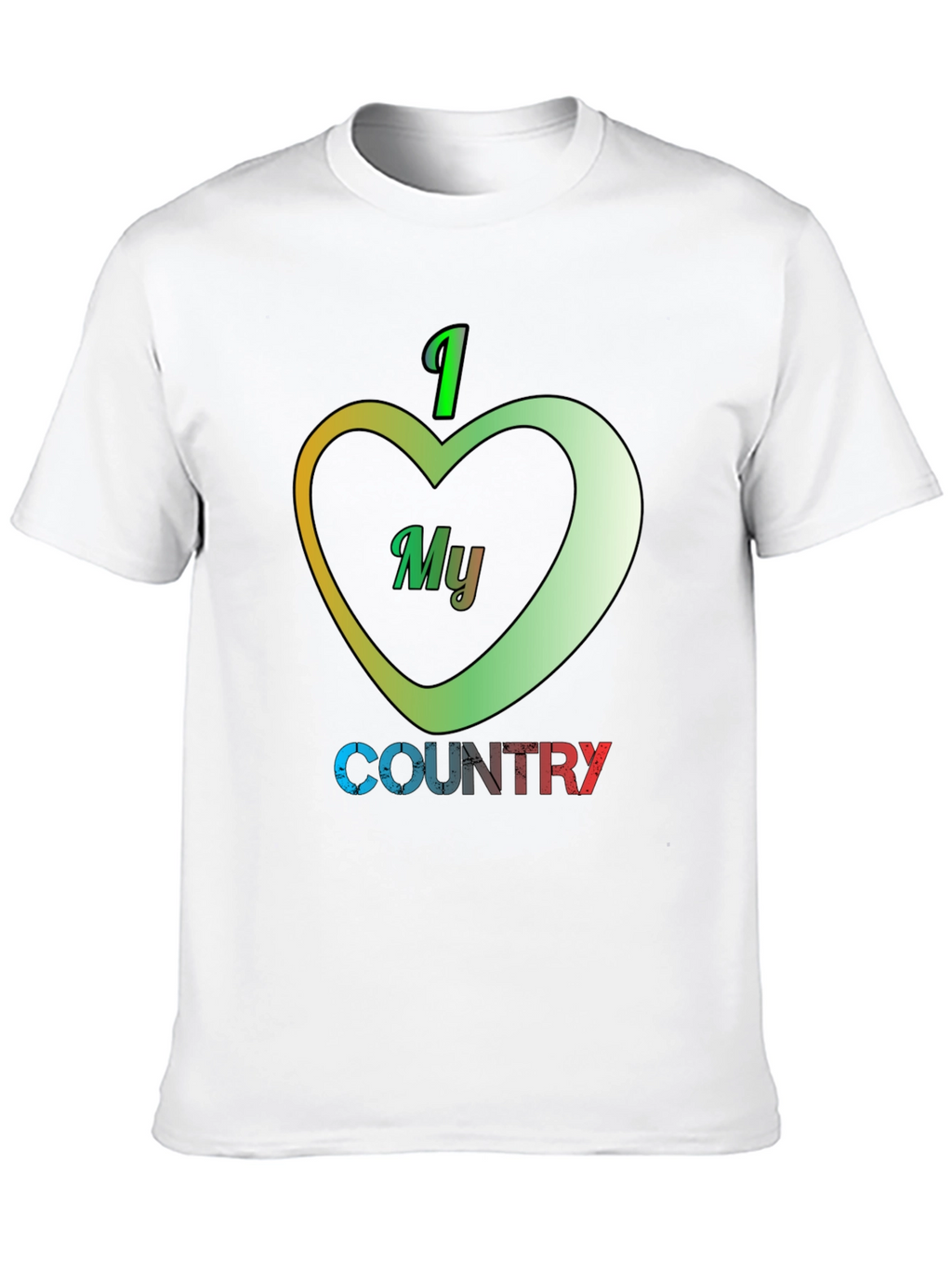 I Love My Country T-Shirt Patriotic Design