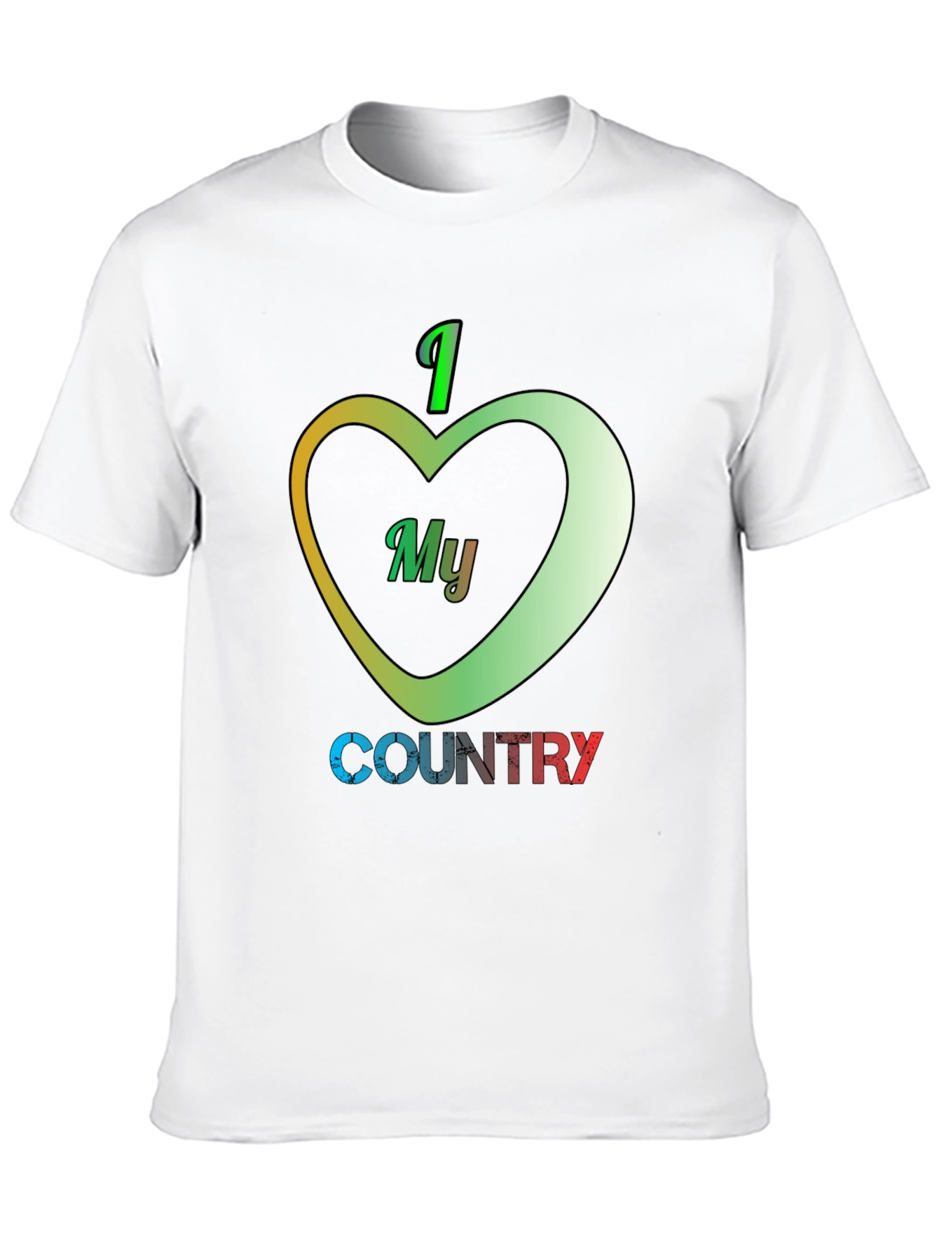 I Love My Country T-Shirt Patriotic Design