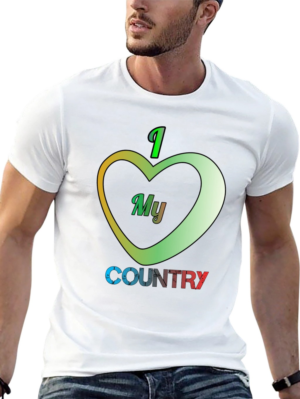 I Love My Country T-Shirt Patriotic Design