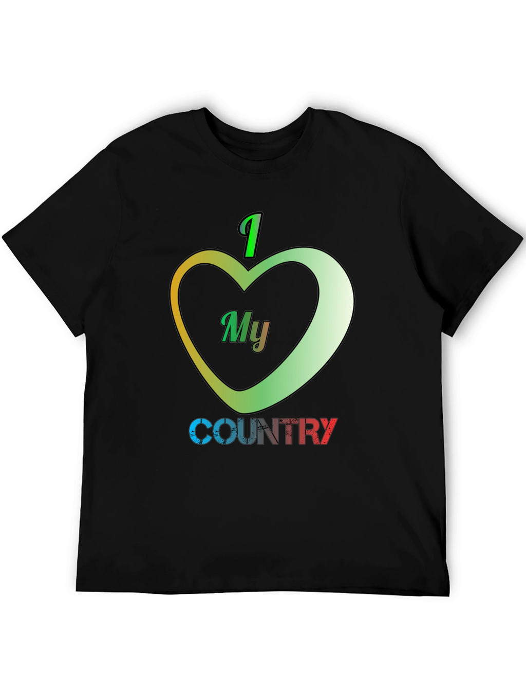 I Love My Country T-Shirt Patriotic Design