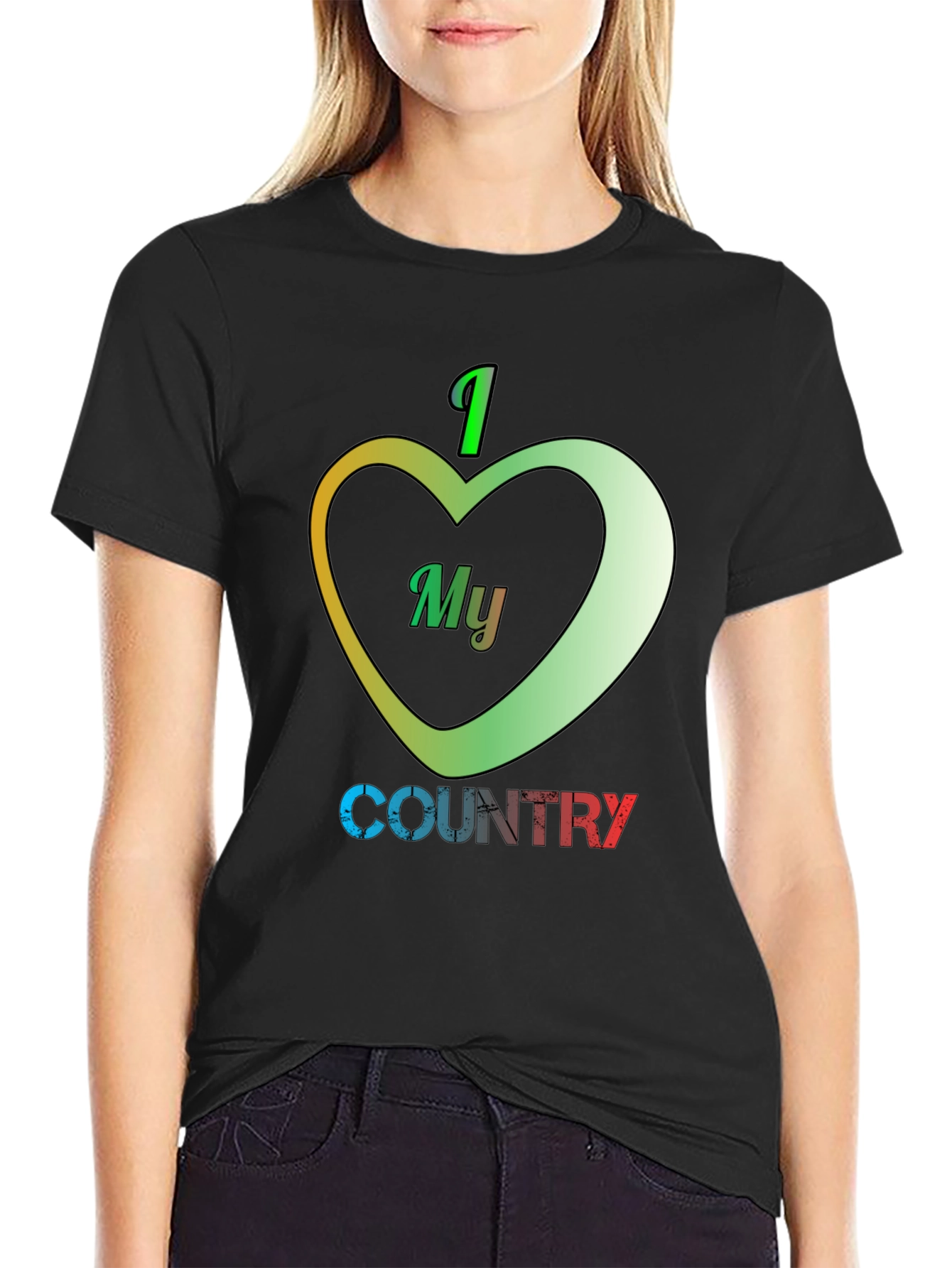 I Love My Country T-Shirt Patriotic Design