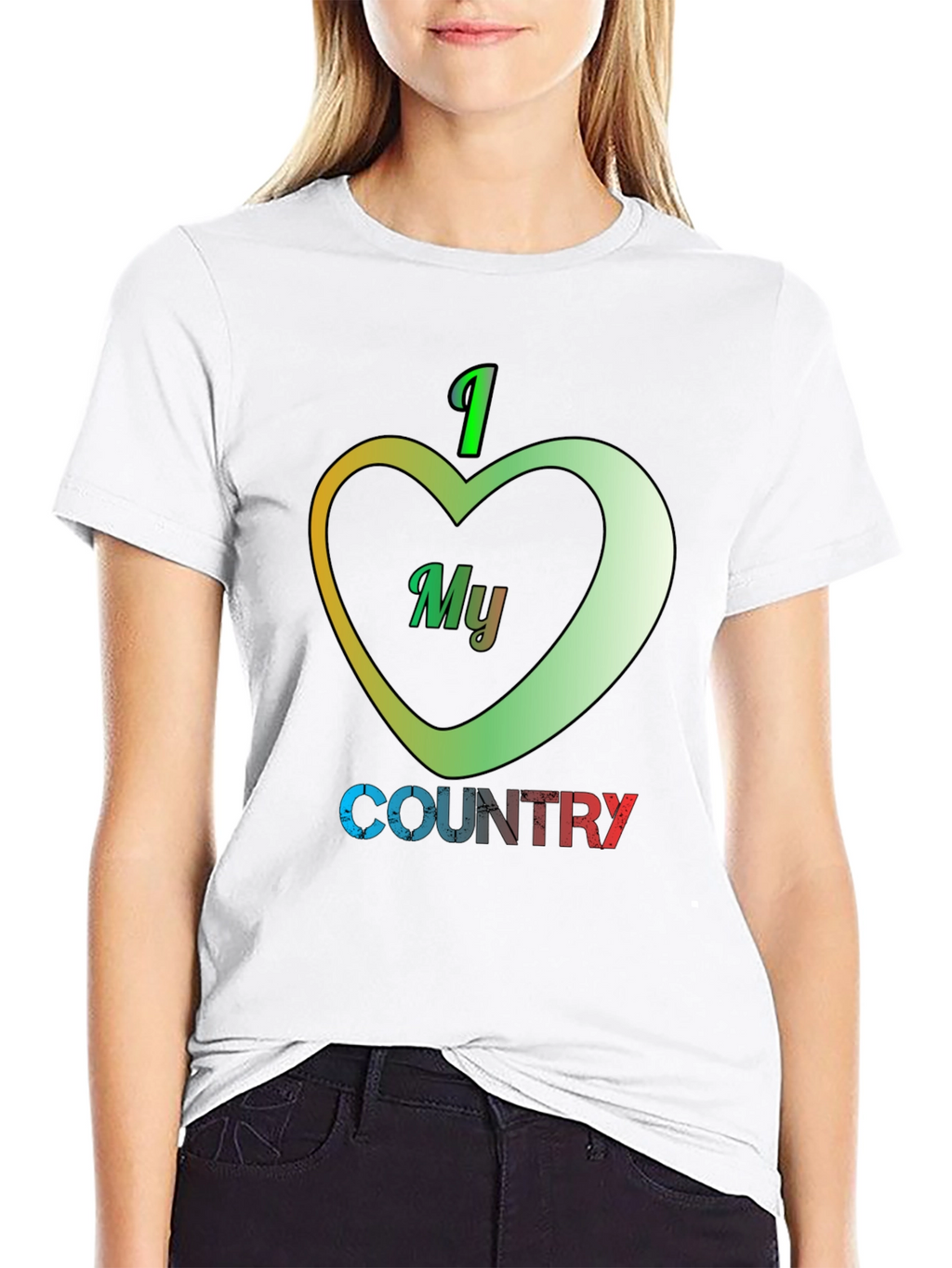 I Love My Country T-Shirt Patriotic Design
