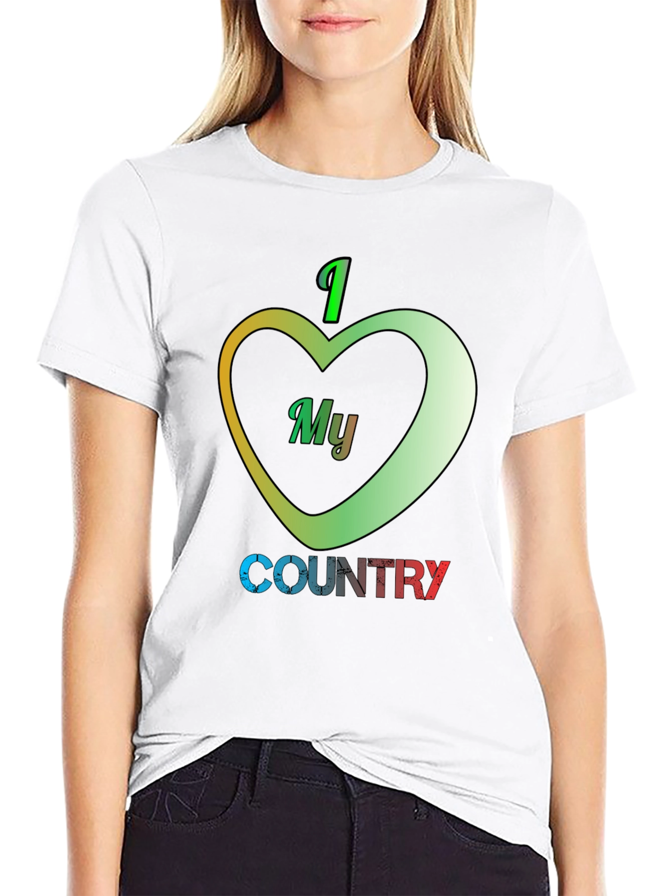I Love My Country T-Shirt Patriotic Design