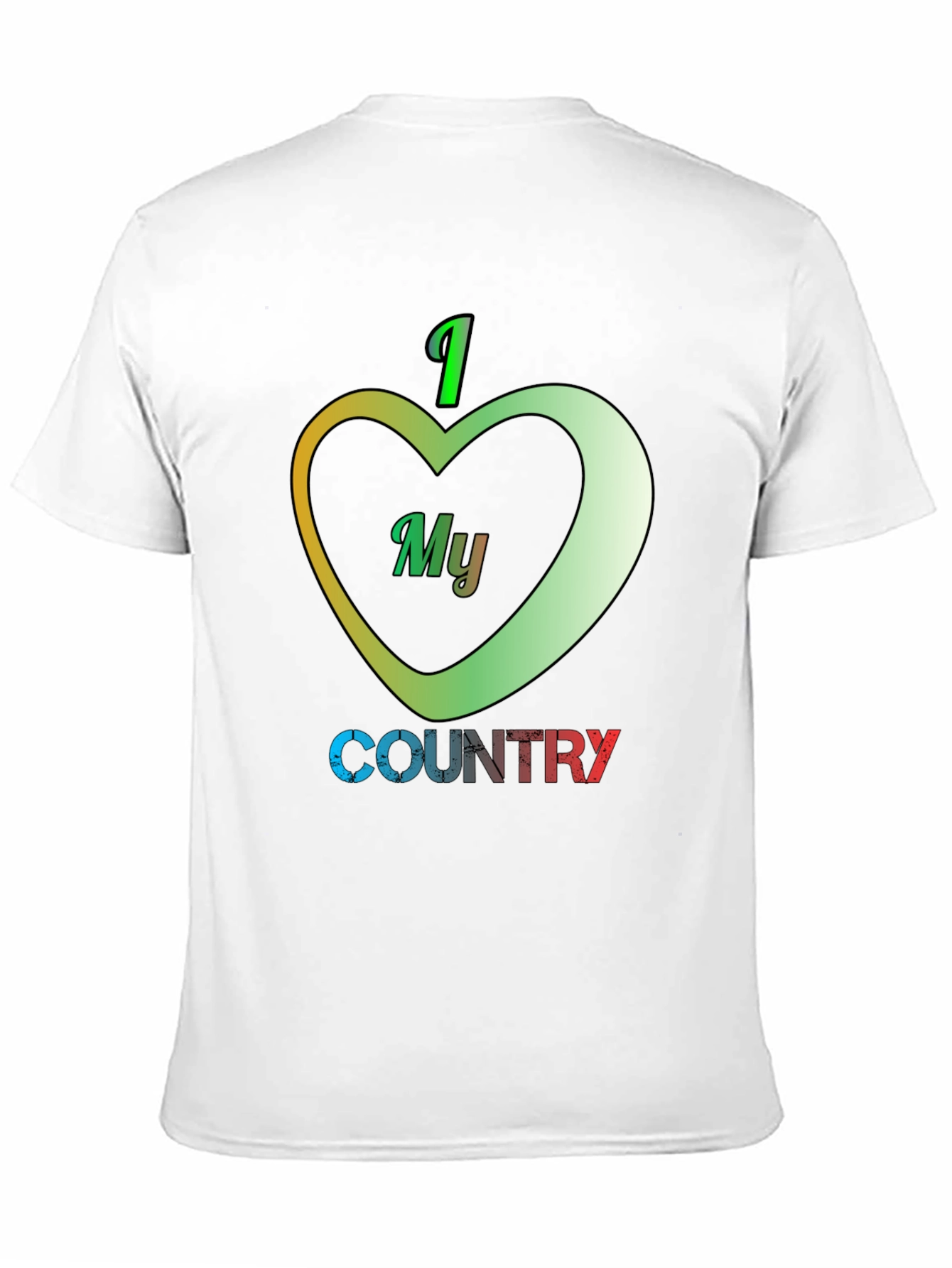 I Love My Country T-Shirt Patriotic Design