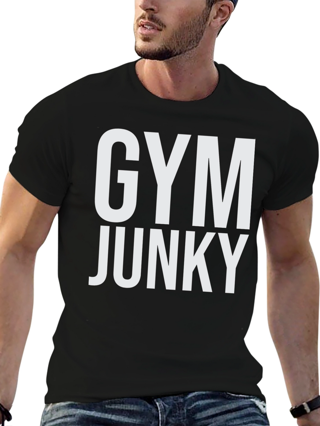 Gym Junky Graphic Tee - Black