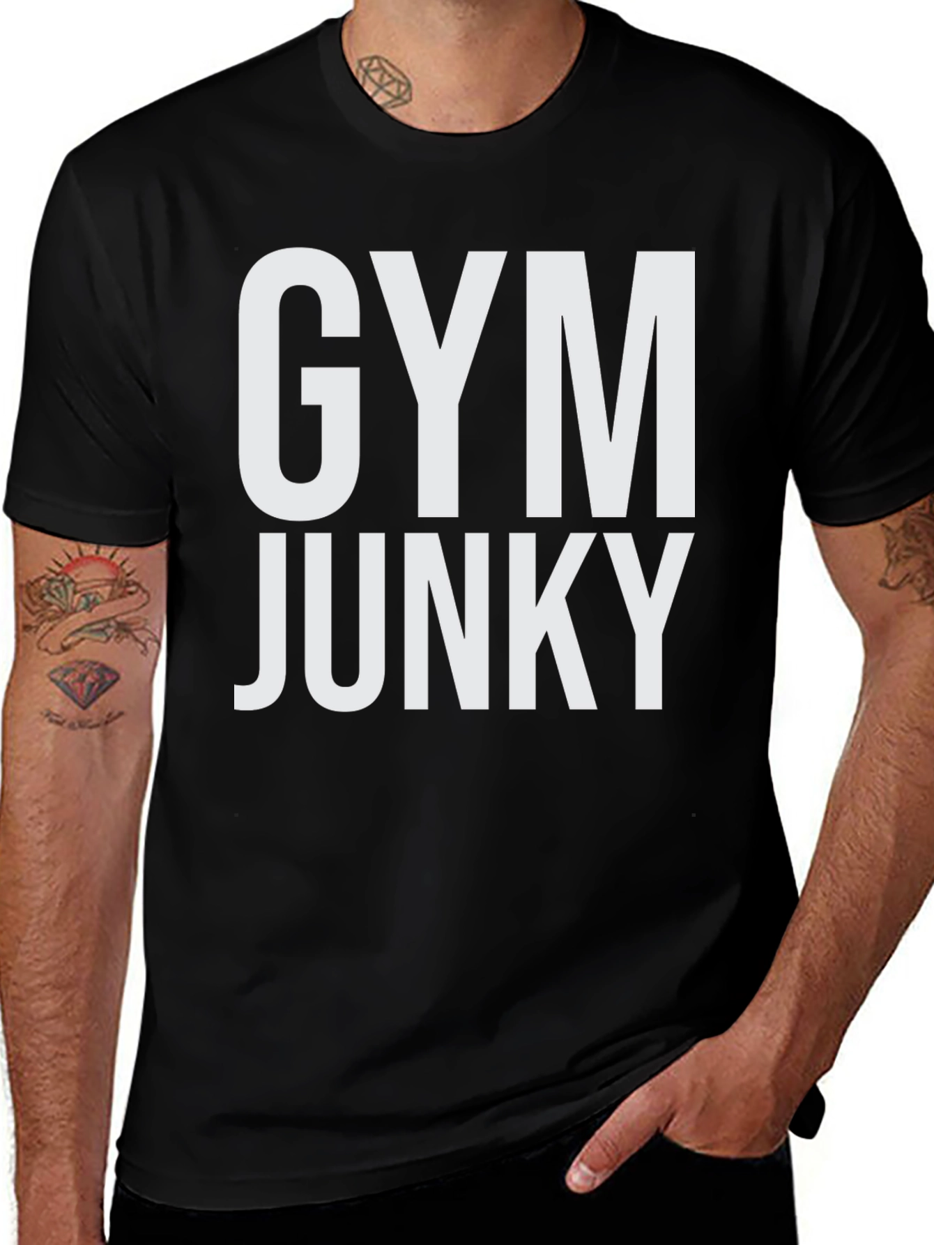 Gym Junky Graphic Tee - Black