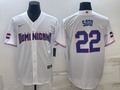 Men's 2023 World Baseball Classic #22 Juan Soto Dominican Republic White Jerseys