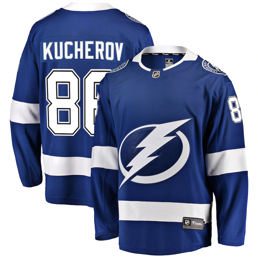 Men's Tampa Bay Lightning Nikita Kucherov #88 Blue Home Breakaway Player Jerseys