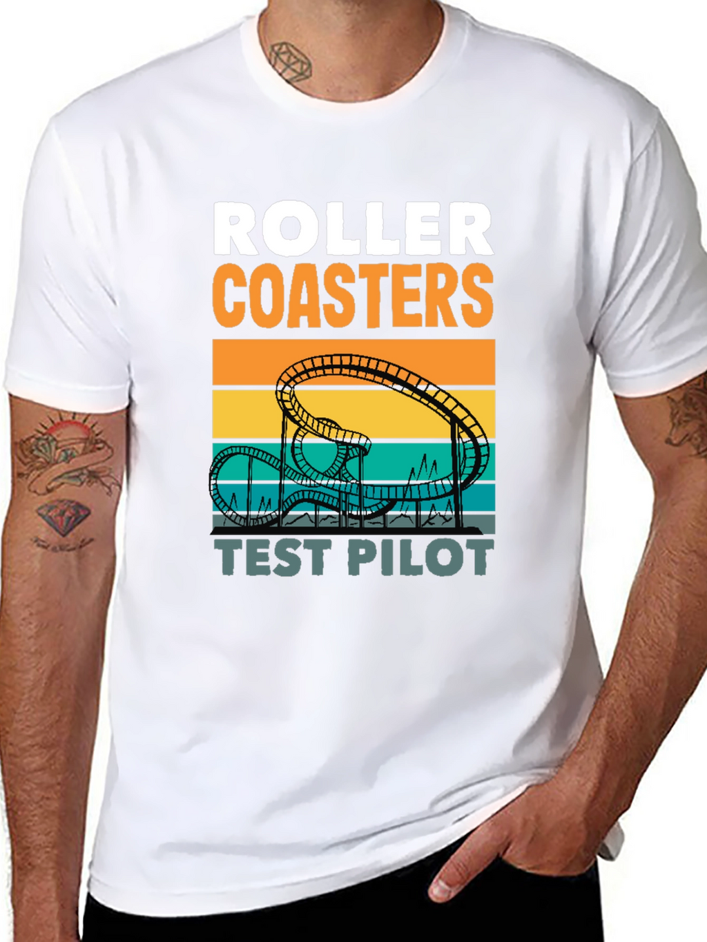 Roller Coasters Test Pilot Graphic T-Shirt