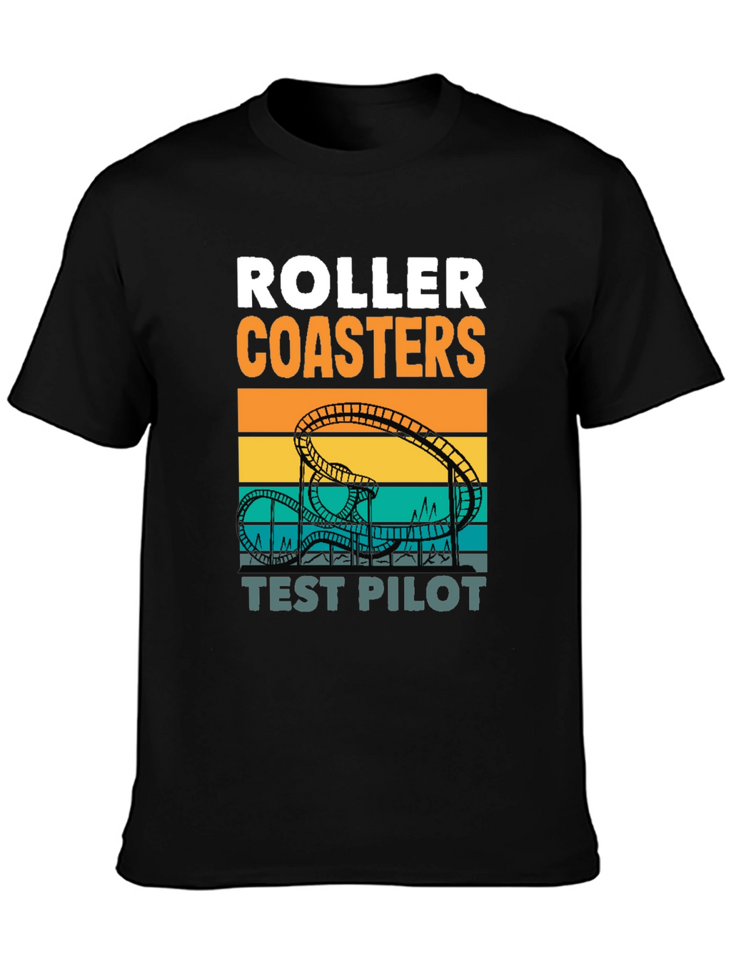 Roller Coasters Test Pilot Graphic T-Shirt