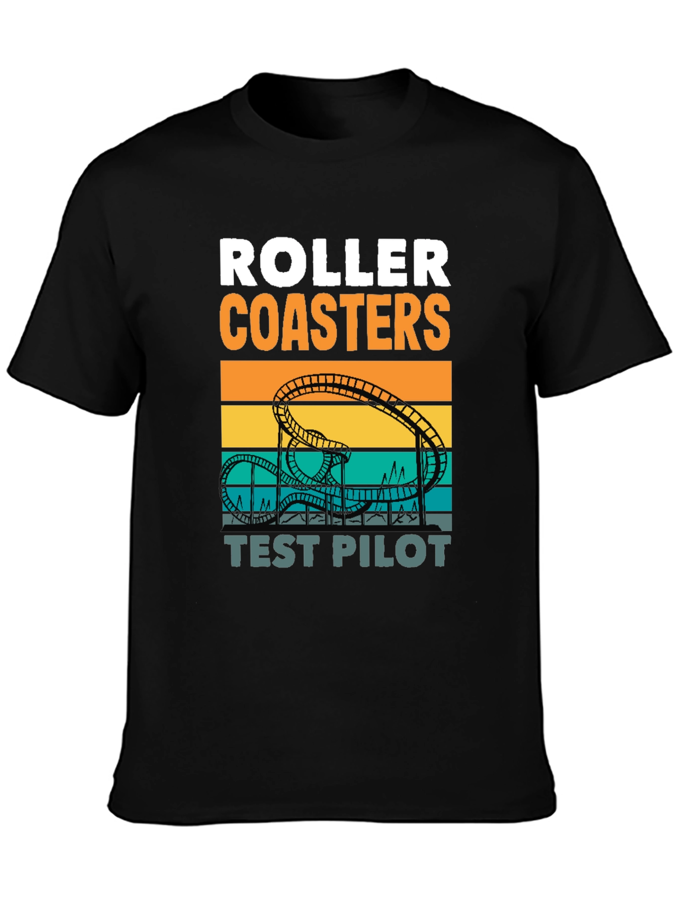 Roller Coasters Test Pilot Graphic T-Shirt