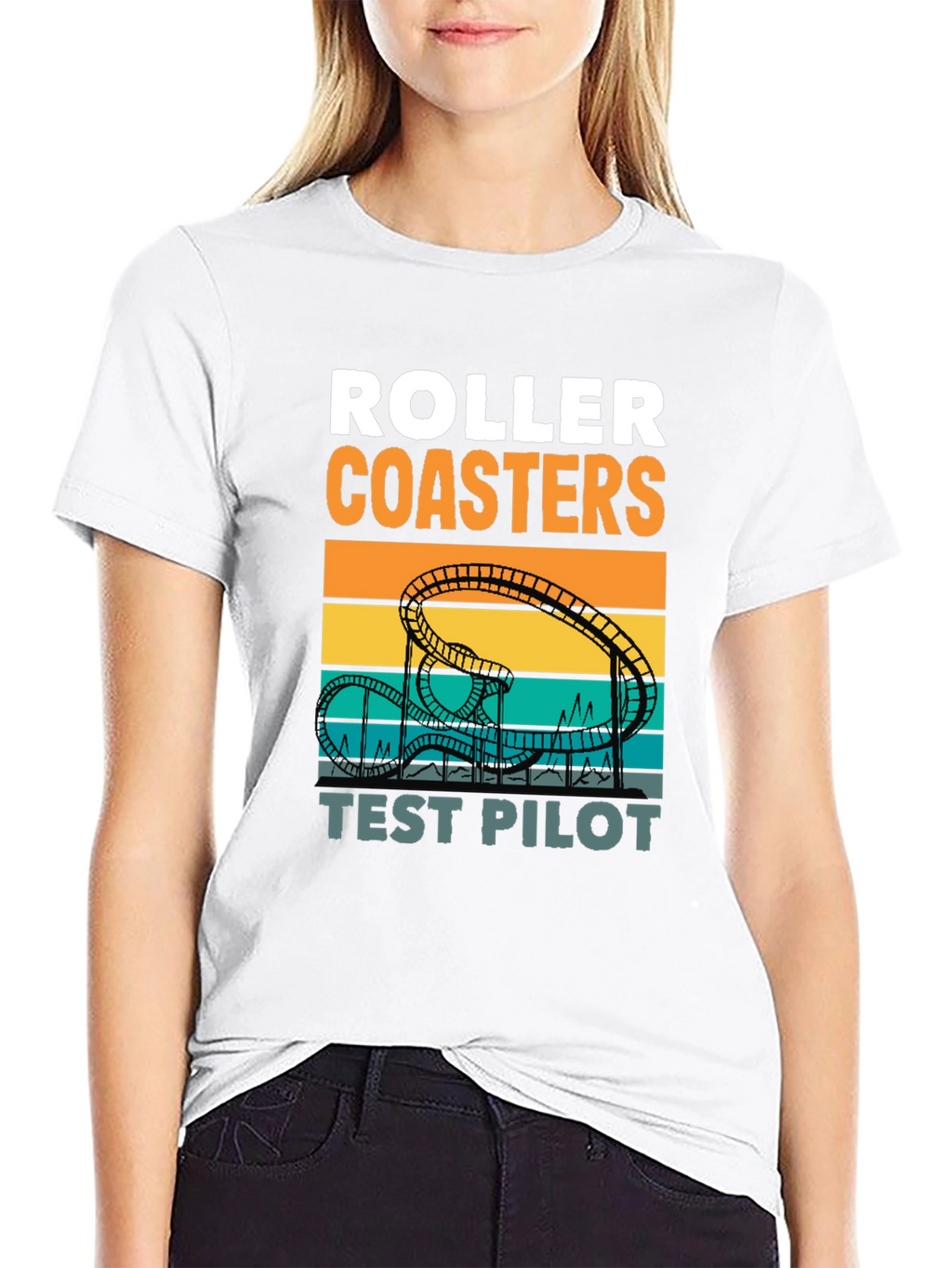 Roller Coasters Test Pilot Graphic T-Shirt