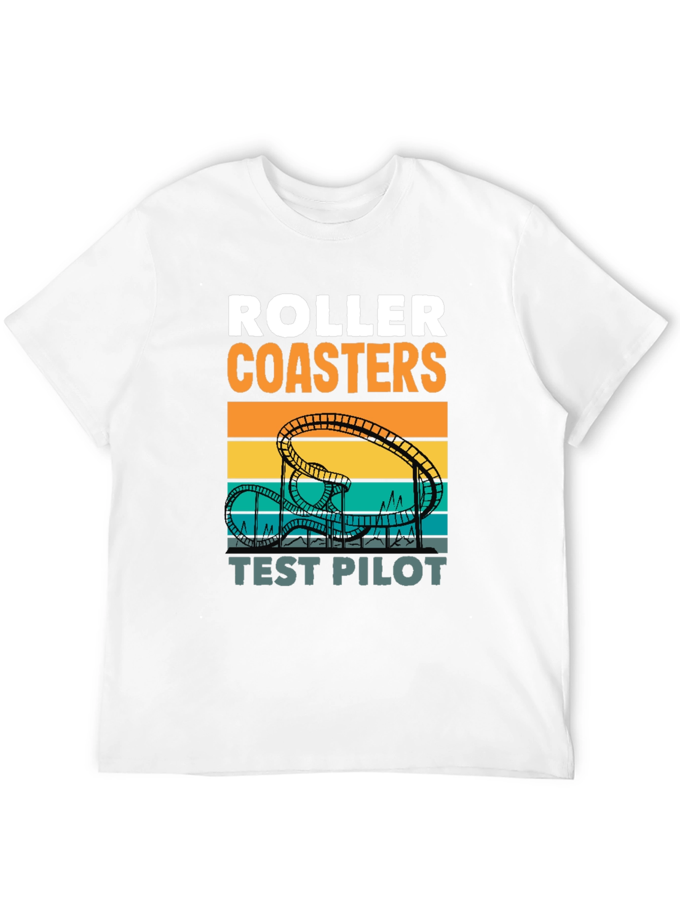 Roller Coasters Test Pilot Graphic T-Shirt