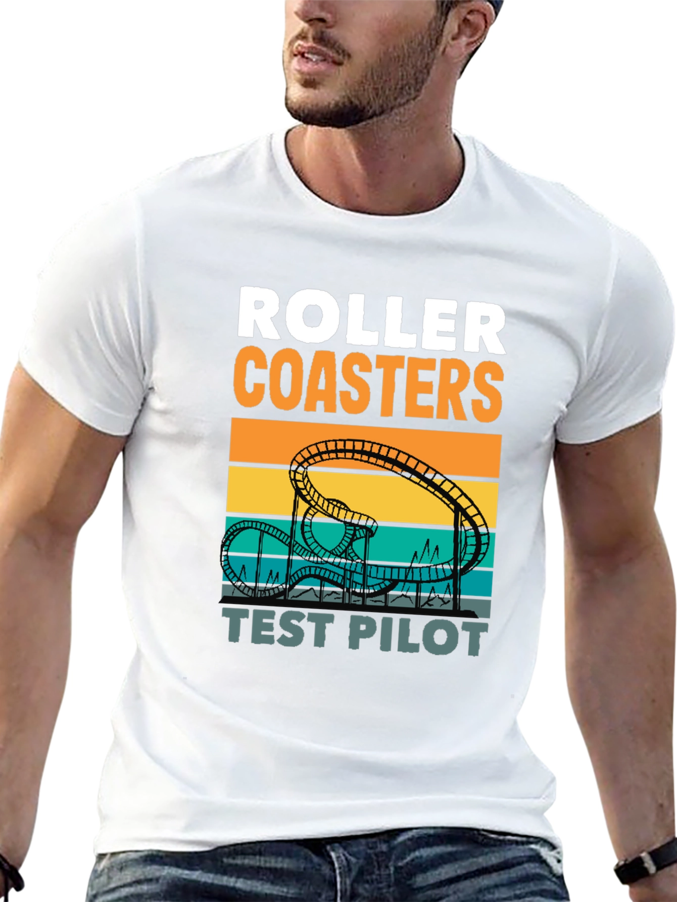 Roller Coasters Test Pilot Graphic T-Shirt
