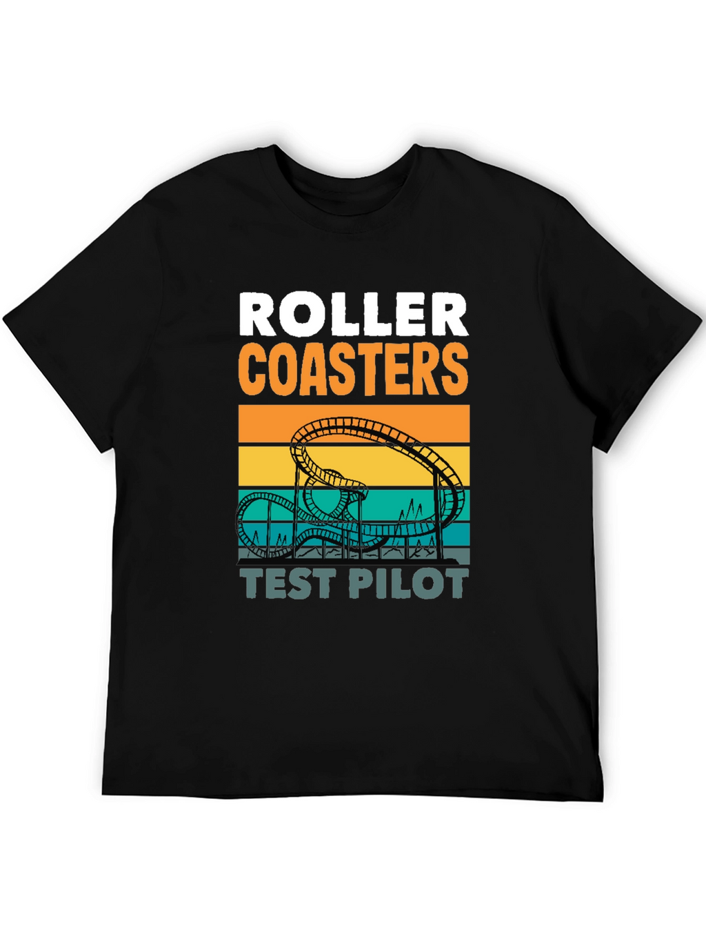 Roller Coasters Test Pilot Graphic T-Shirt